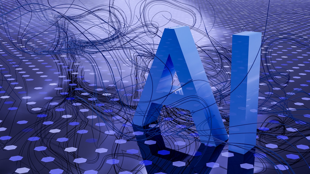 AI agent network concept illustration